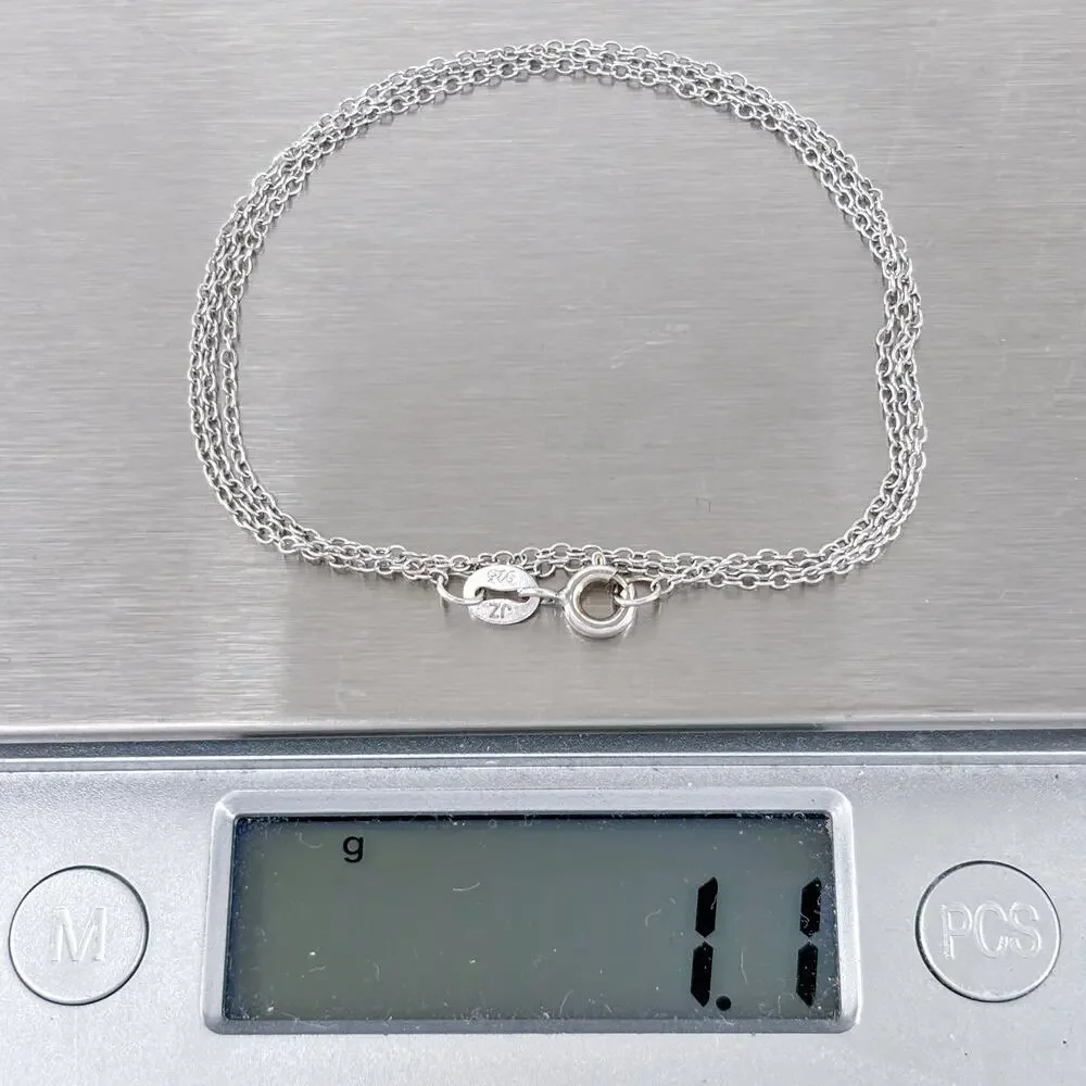 Vintage Sterling Silver 925 Cable Chain Necklace | 18